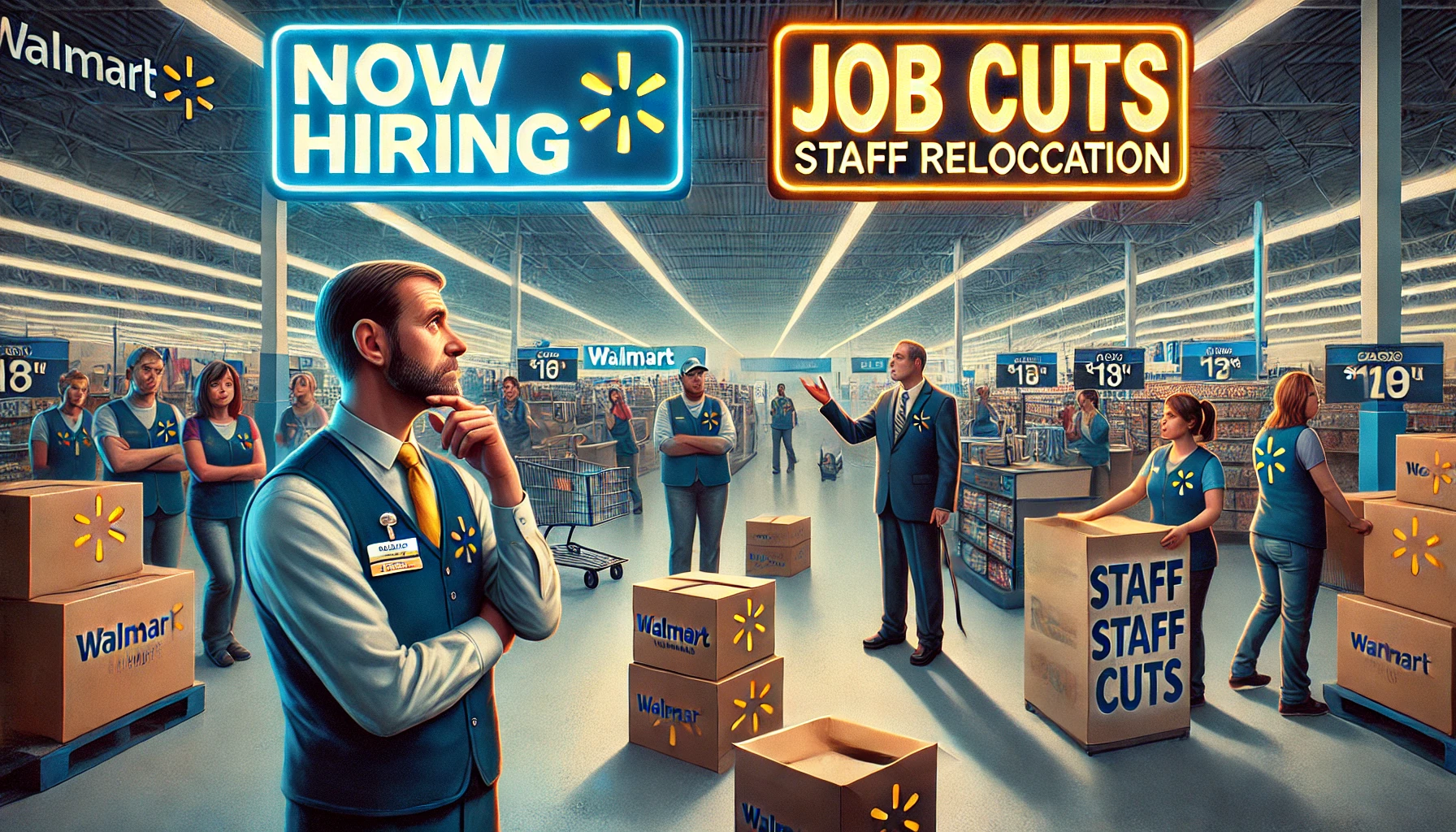 Walmart Cut Jobs and Move Staff,
